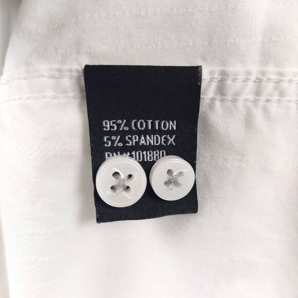 7 Diamonds Shirt Mens Large White Button Down Y2K  Gothic Punk Grunge Rockabilly - Picture 11 of 14